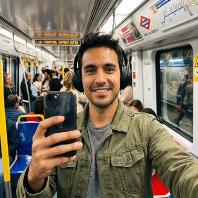 Foto de Carlos M. en el metro